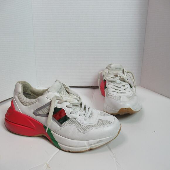 Gucci Rhyton Epilogue Sneaker Mens US 8 White Red Tennis Shoe Designer main image 7